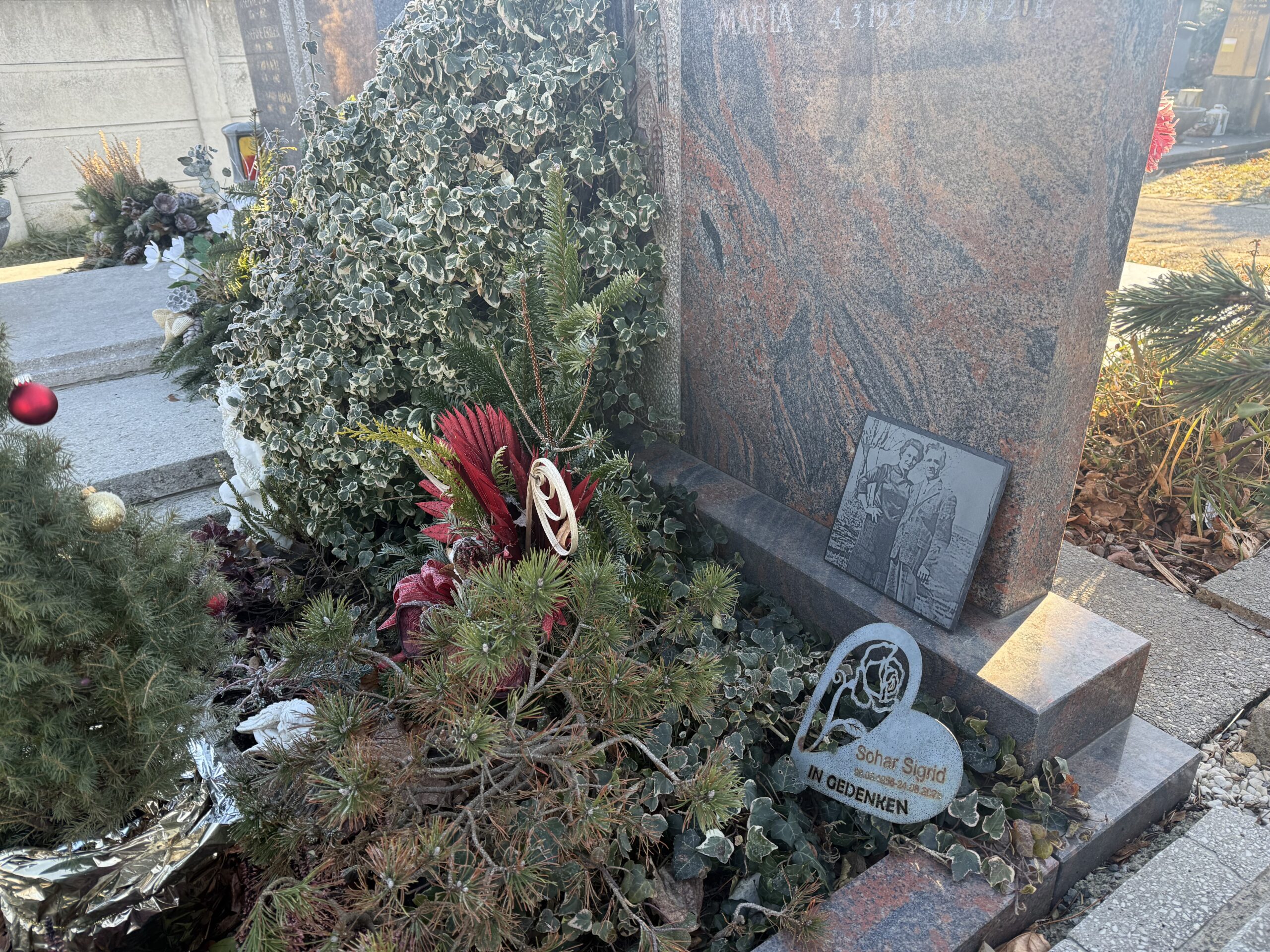 Schiefertafel mit deinen Liebsten für Ihr Grab.